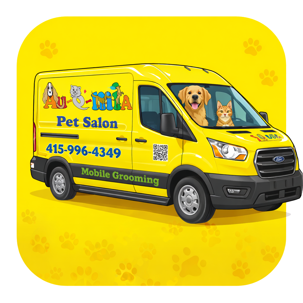 AU-Q-MIA mobile pet grooming van — Bay Area